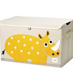 3 Sprouts Opbevaringskasse m. Låg - 61x37x38 cm - Næsehorn