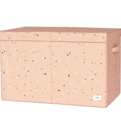 3 Sprouts Opbevaringskasse m. Låg - 63x38x39 cm - Terrazzo/Clay