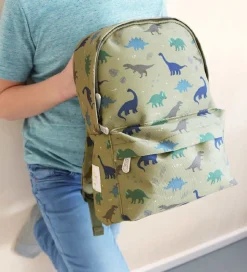 A Little Lovely Company Børnehavetaske - Dinosaur - Grøn
