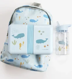 A Little Lovely Company Børnehavetaske - Ocean - Blå