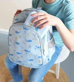 A Little Lovely Company Børnehavetaske m. Termolomme - Ocean - B