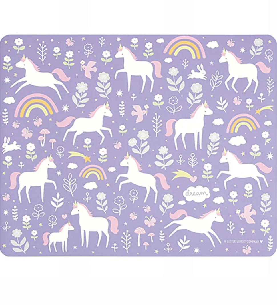 A Little Lovely Company Dækkeserviet - Vinyl - Unicorn Dreams