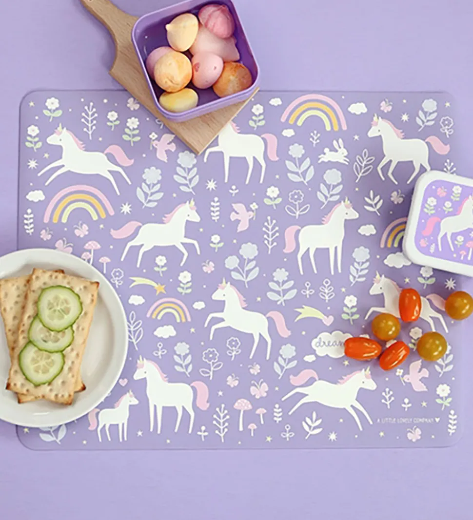 A Little Lovely Company Dækkeserviet - Vinyl - Unicorn Dreams