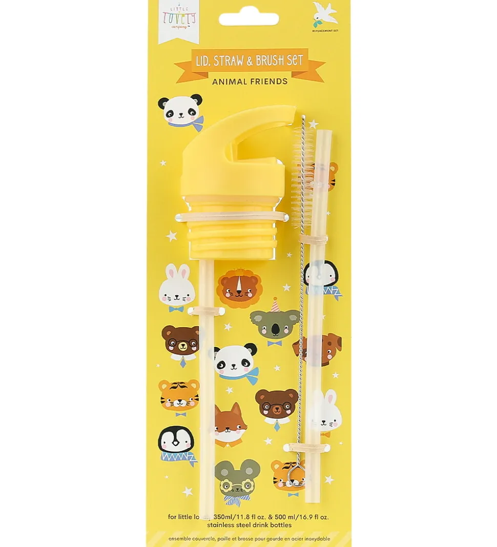 A Little Lovely Company Drikkedunksæt - Låg/Sugerør/Børste