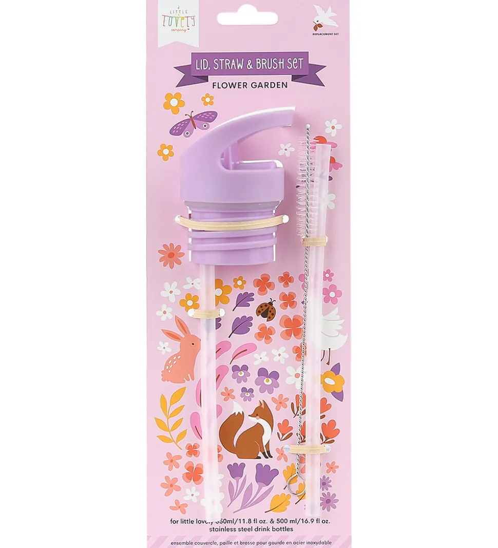 A Little Lovely Company Drikkedunksæt - Låg/Sugerør/Børste