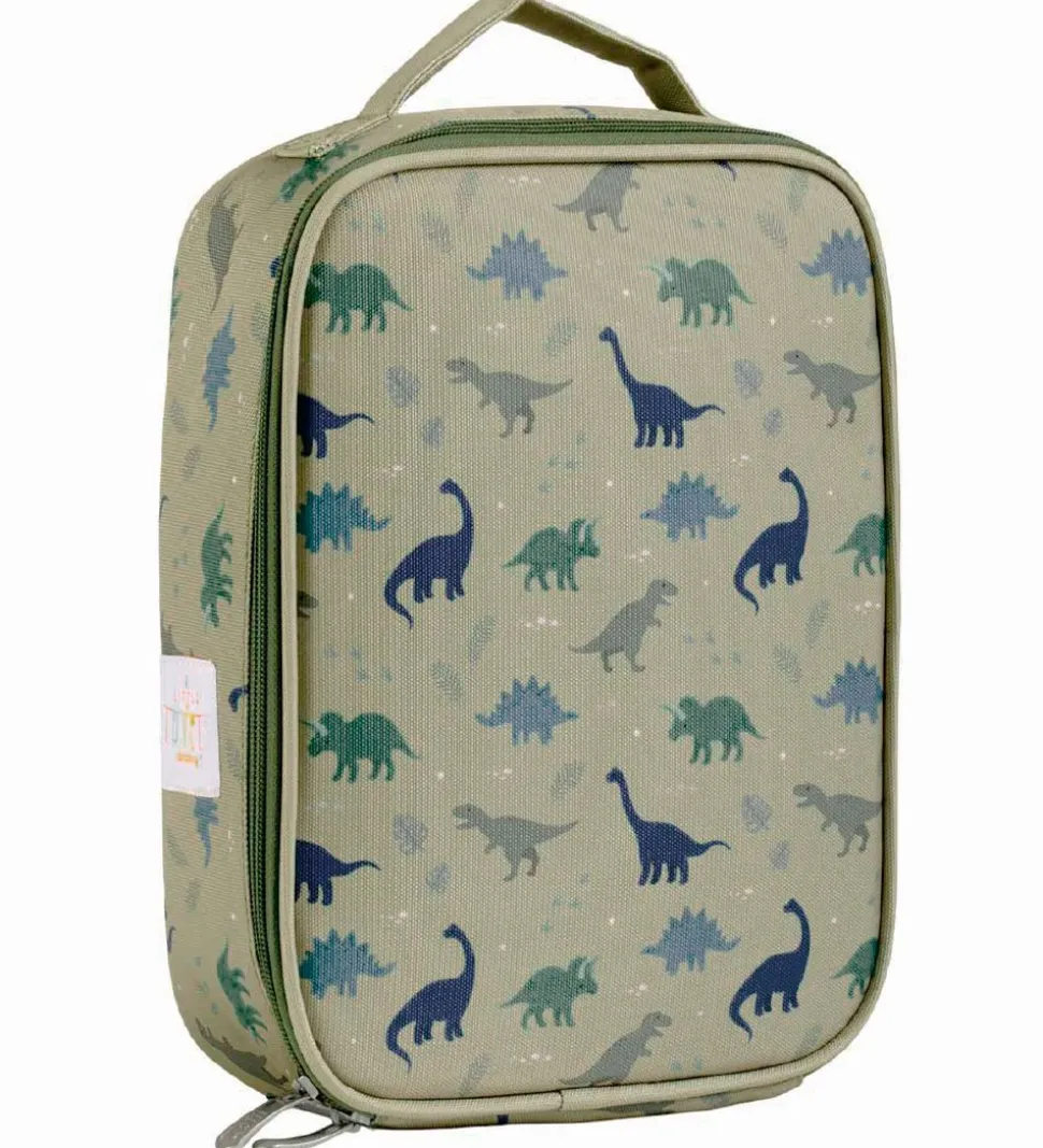 A Little Lovely Company Køletaske - Grøn m. Dinosaur
