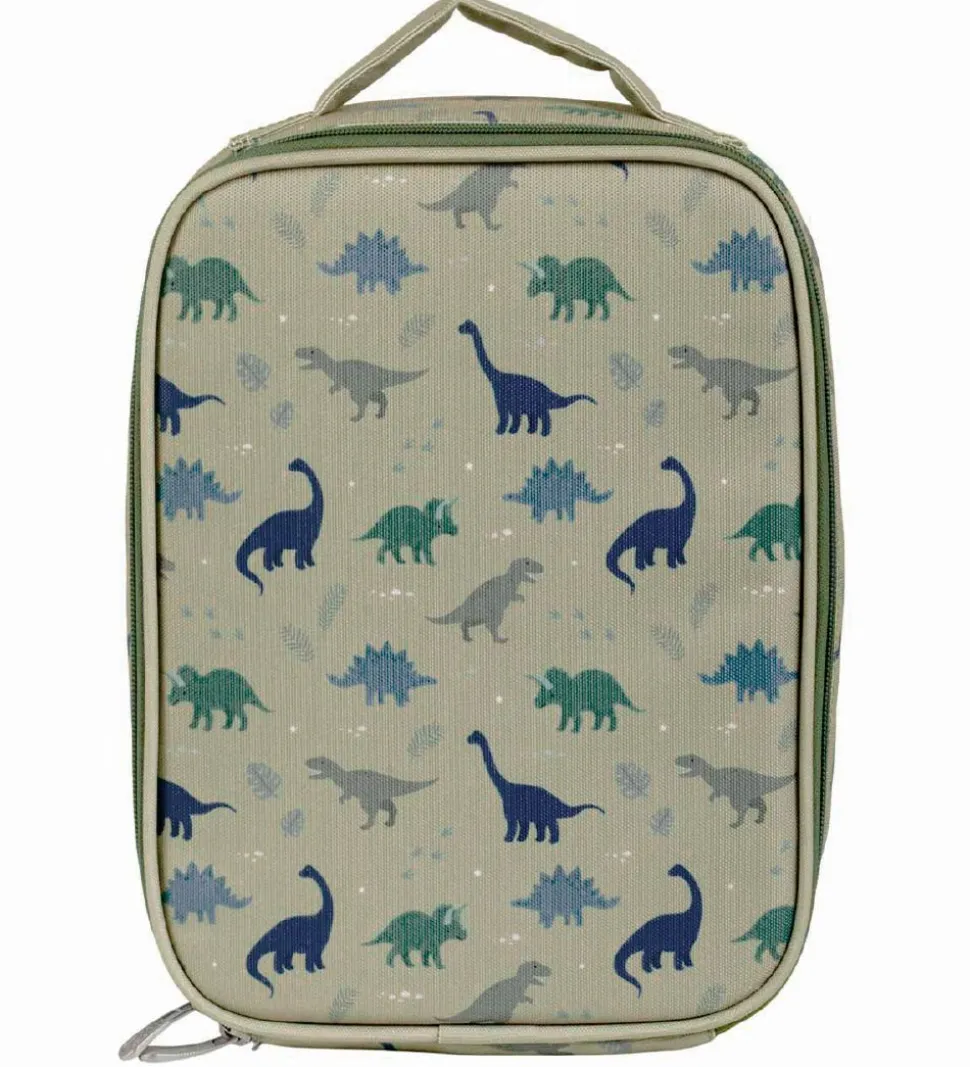 A Little Lovely Company Køletaske - Grøn m. Dinosaur