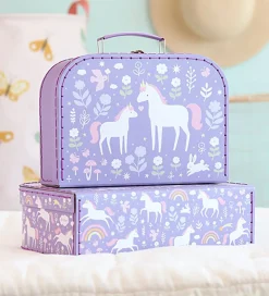 A Little Lovely Company Kuffertsæt - 2 stk. - 29x20/25,5x18 cm -