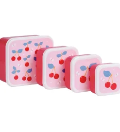 A Little Lovely Company Madkassesæt - 4 stk - Cherries