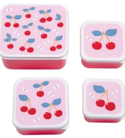 A Little Lovely Company Madkassesæt - 4 stk - Cherries