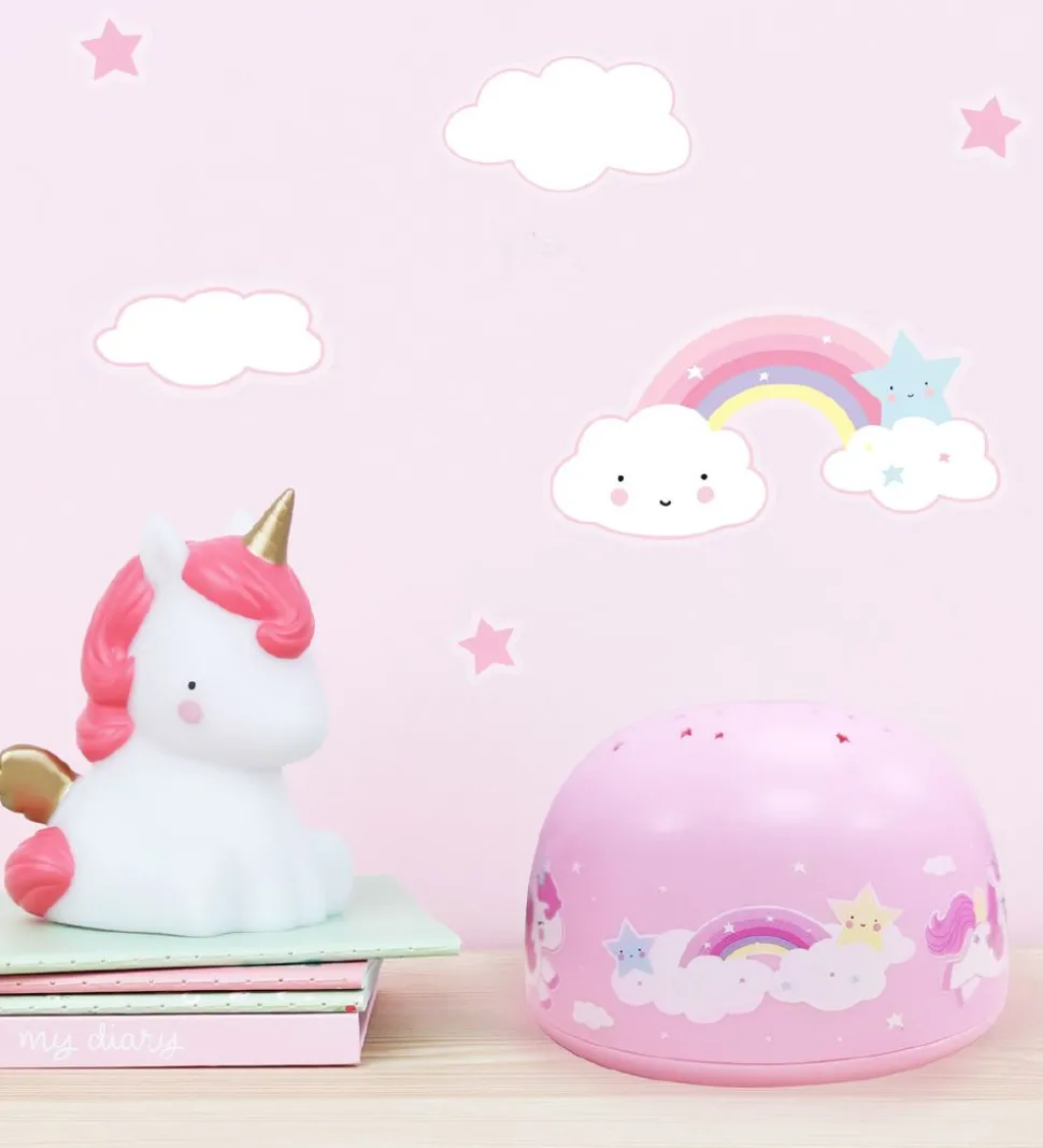 A Little Lovely Company Projektørlampe - 14x9 - Unicorn