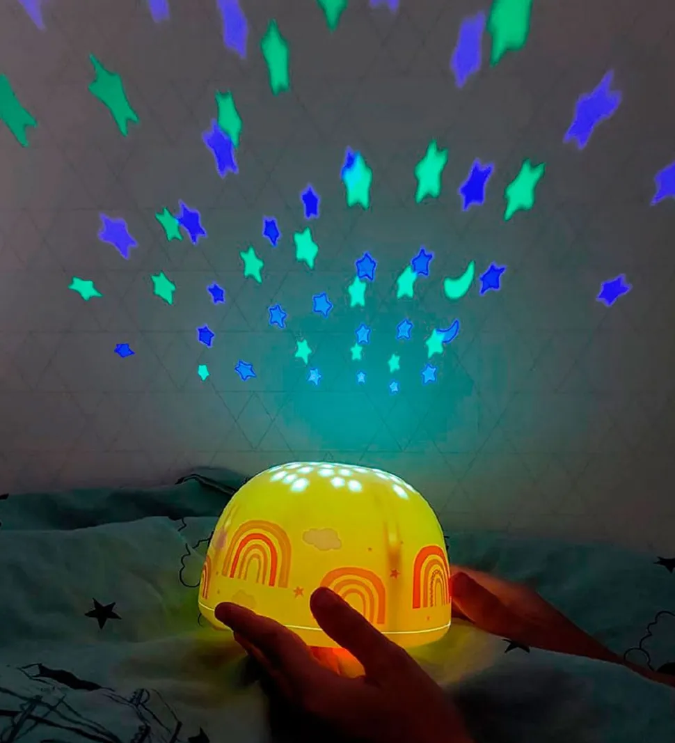 A Little Lovely Company Projektørlampe - 14x9 cm - Rainbows