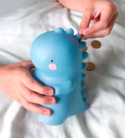 A Little Lovely Company Sparebøsse - T-Rex - Blå