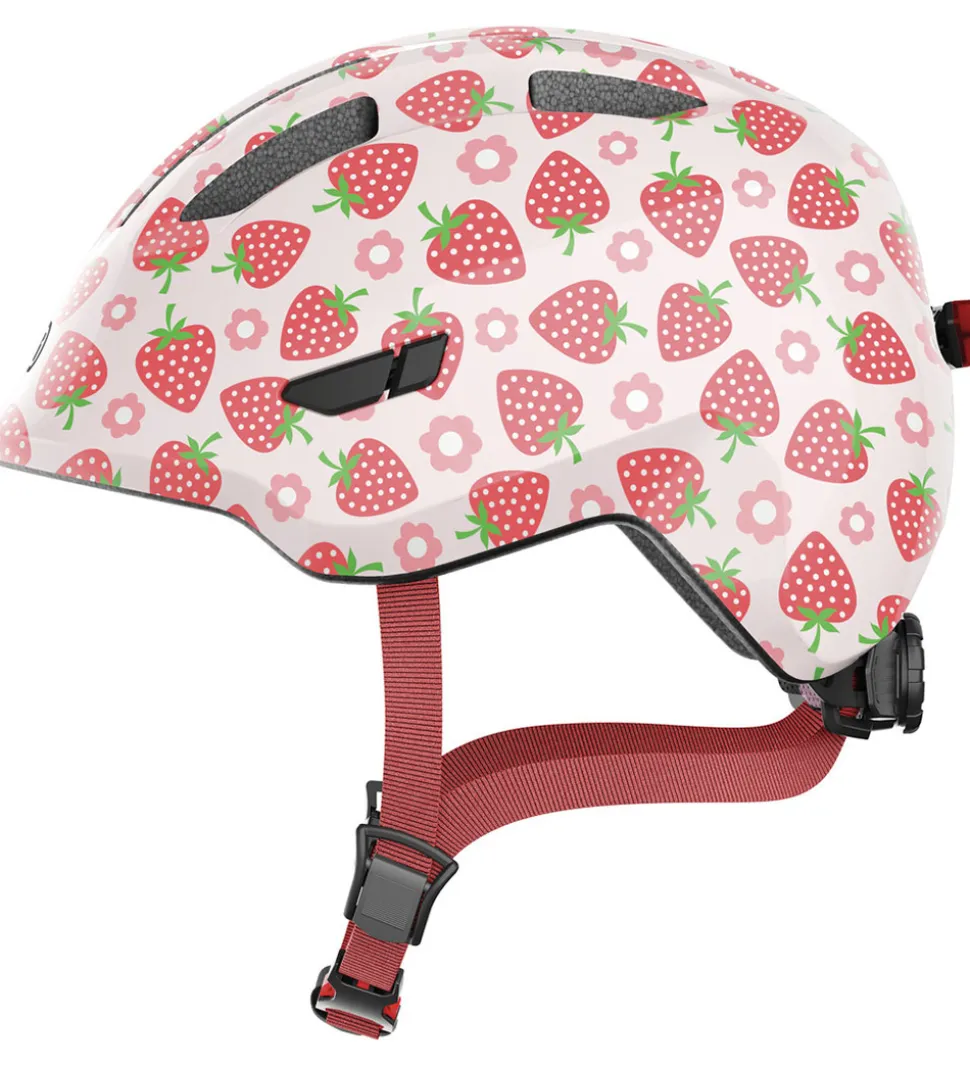 Abus Cykelhjelm - Smiley 3.0 Led - Rose Strawberry
