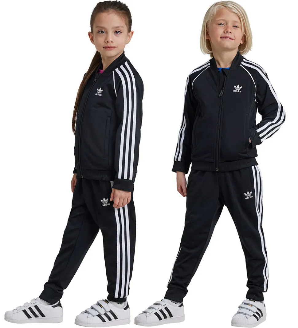 adidas Originals Træningssæt - Sort m. Hvid
