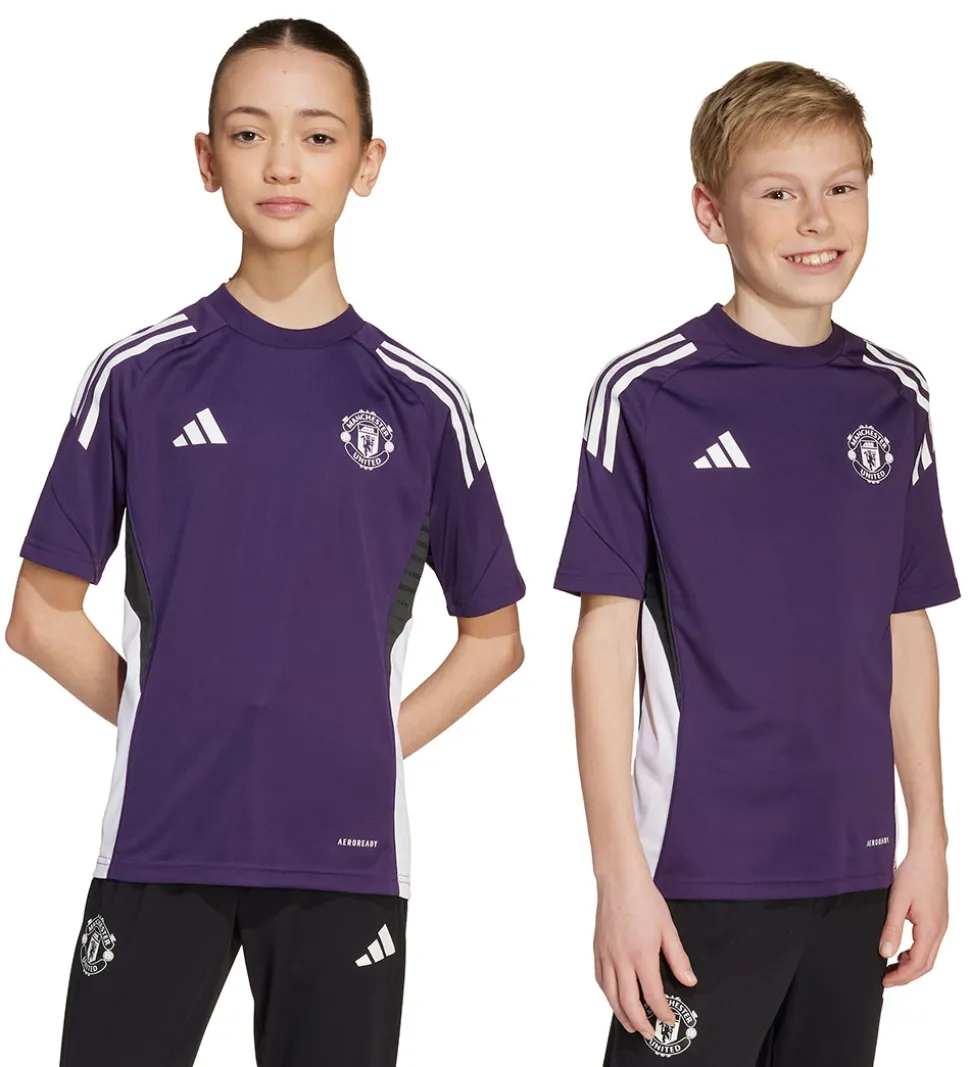 adidas Performance Fodboldtrøje - MUFC TR JSY Y - Aurplu/Hvid/So