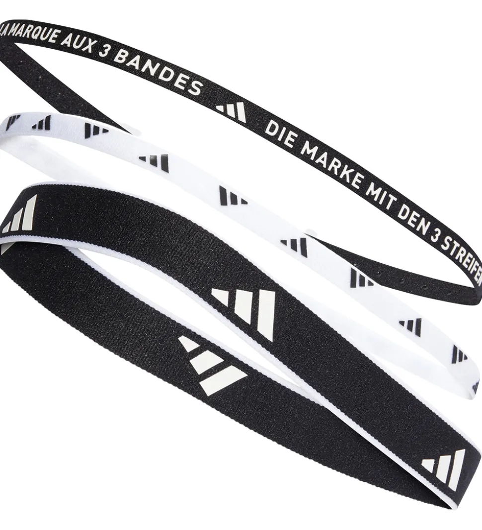 adidas Performance Hårbånd - 3-pak - Sort/Hvid