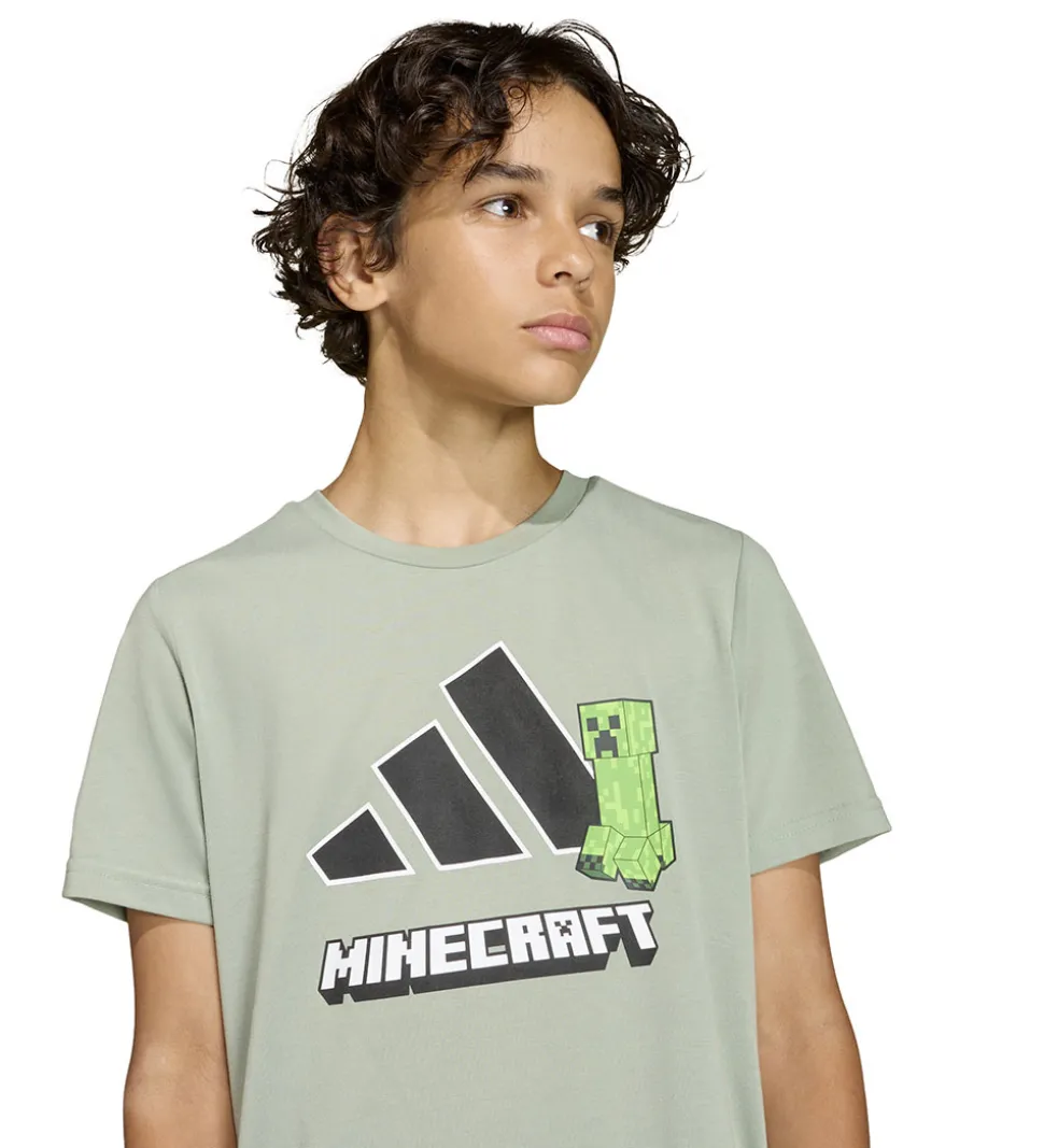 adidas Performance T-shirt - J Minecraft TR - SILGRN