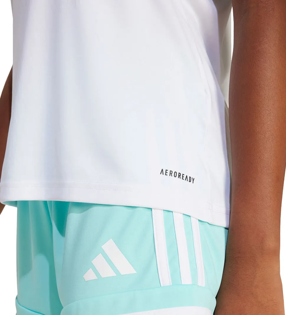 adidas Performance T-shirt - SQUA25 JSY Y - Hvid/Sort