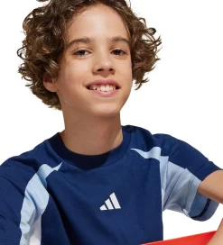 adidas Performance T-shirt - J CB T - Blå m. Logo