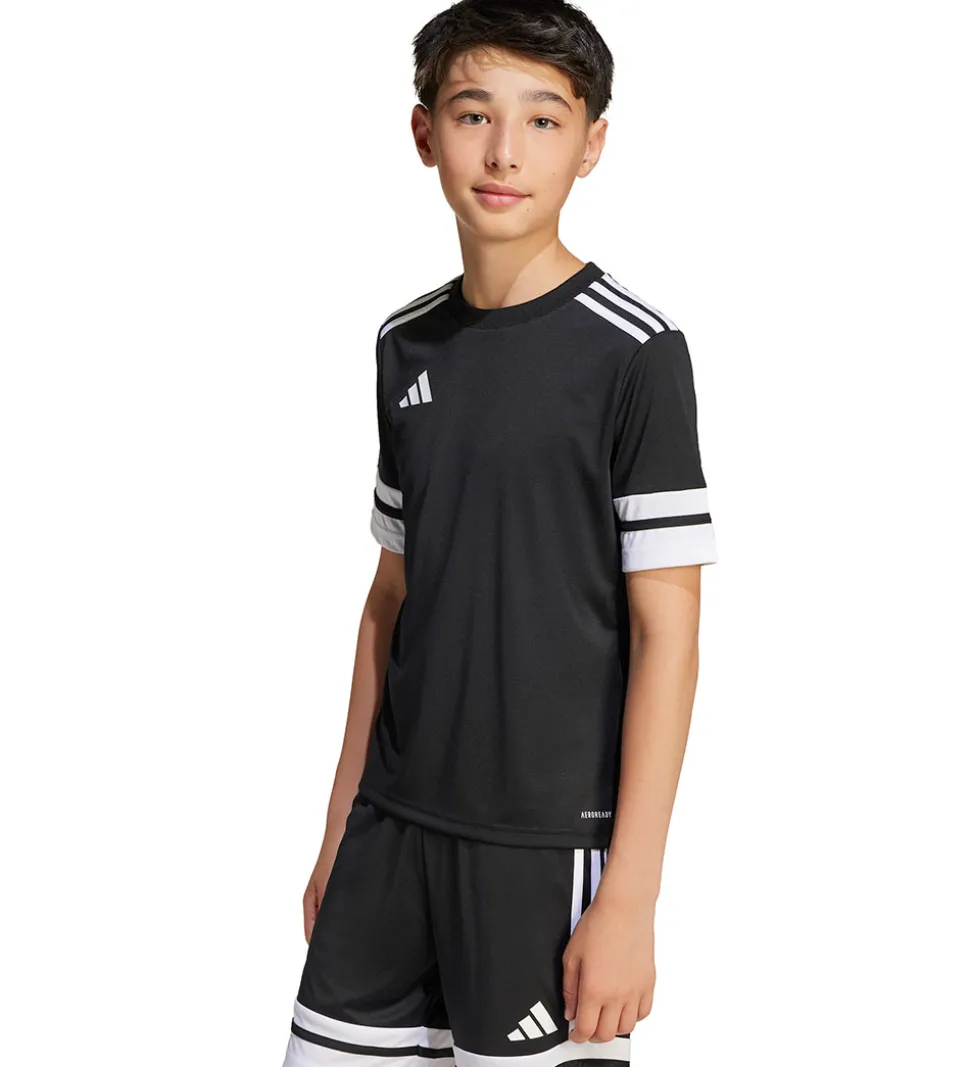 adidas Performance T-shirt - SQUA25 JSY Y - Sort/Hvid