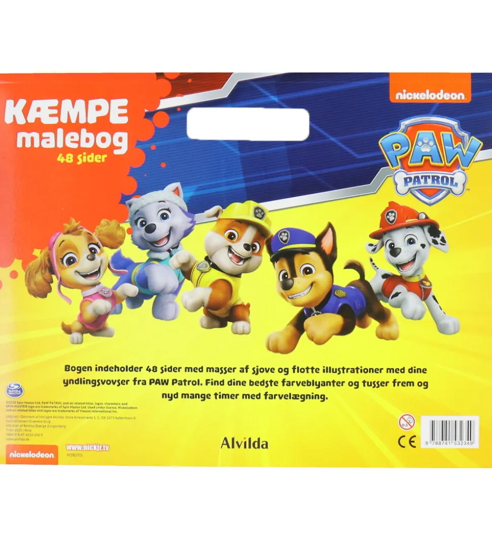 Alvilda Malebog - 48 Sider - Paw Patrol