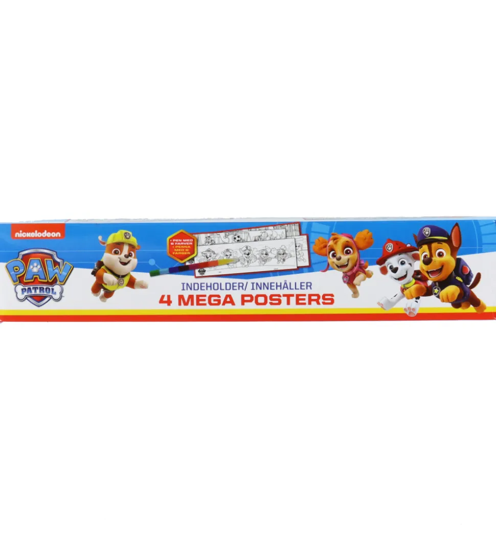 Alvilda Plakater - Paw Patrol Boks m. 4 Kæmpe Plakater