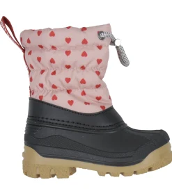 Angulus Termostøvler m. Uldfoer - Rose with Red Hearts