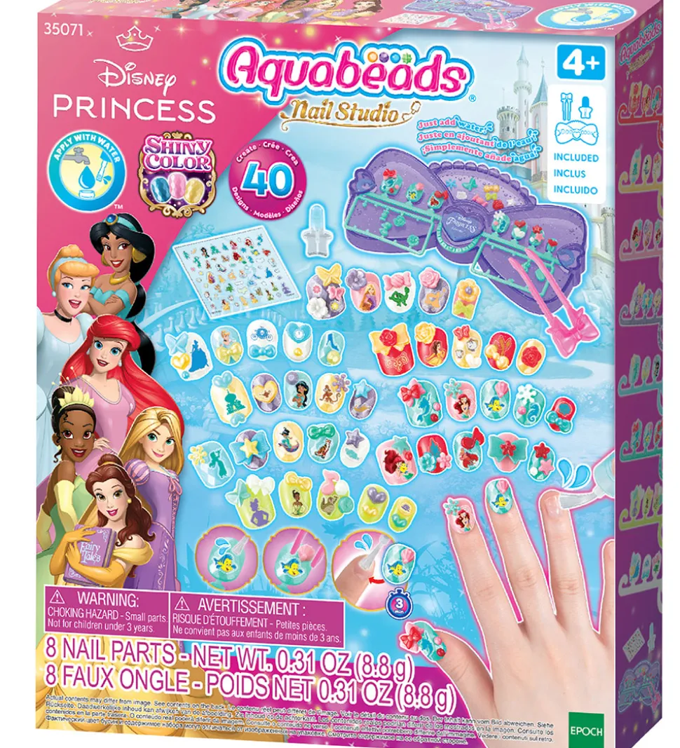 Aquabeads Perlesæt - Nail Studio - Disney Princess