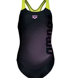 Arena Badedragt - Dim Light - Sort/Artic Lime