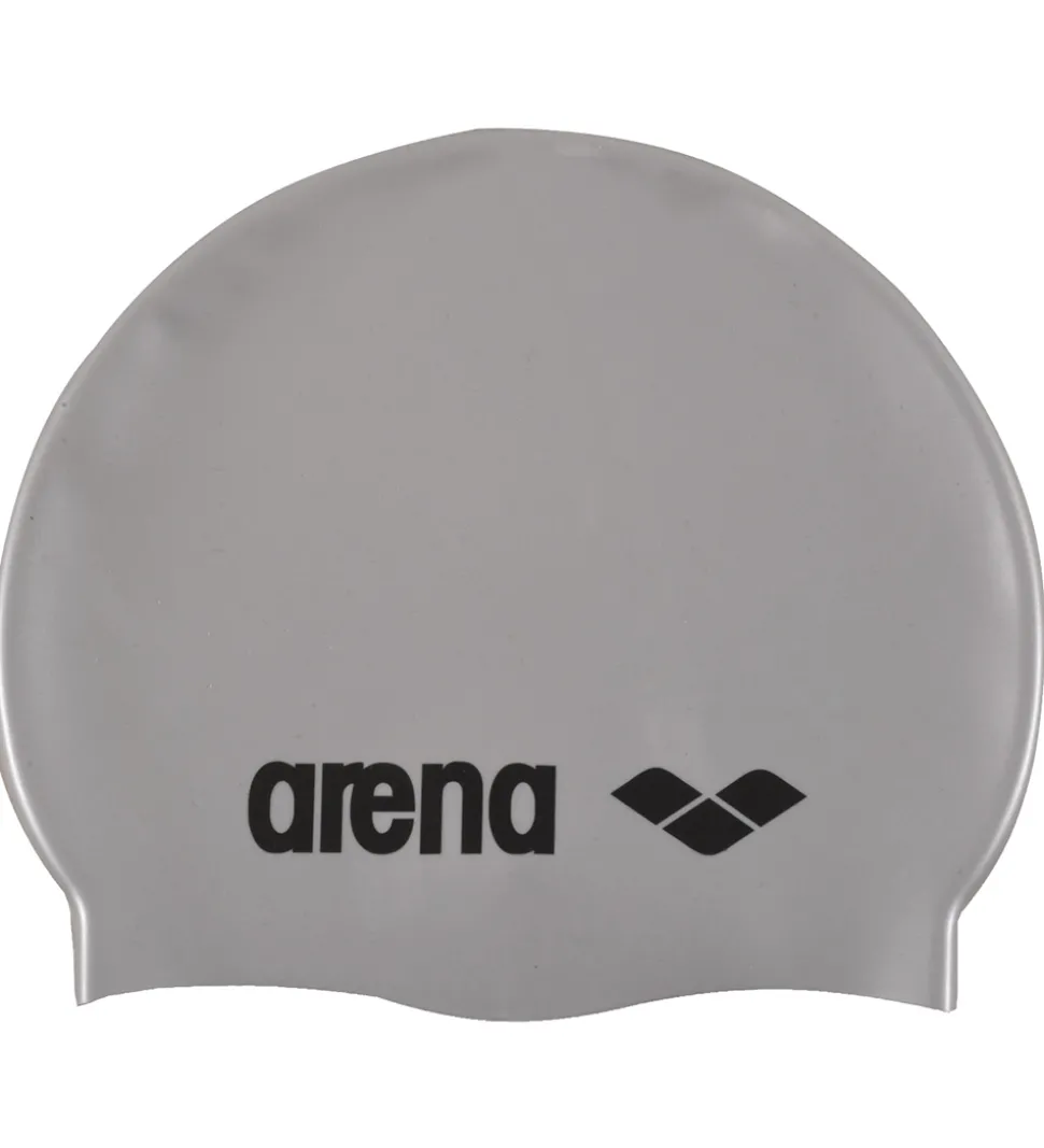 Arena Badehætte - Classic Silicone - Silver/Black
