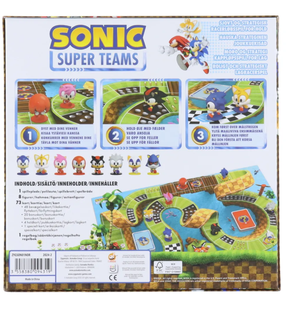 Asmodee - Sonic Brætspil - Sonic Super Teams - Nordic