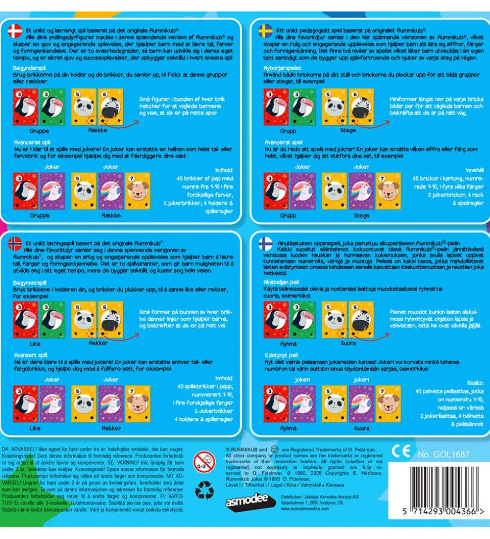 Asmodee Spil - Rummikub For Kids Nordic
