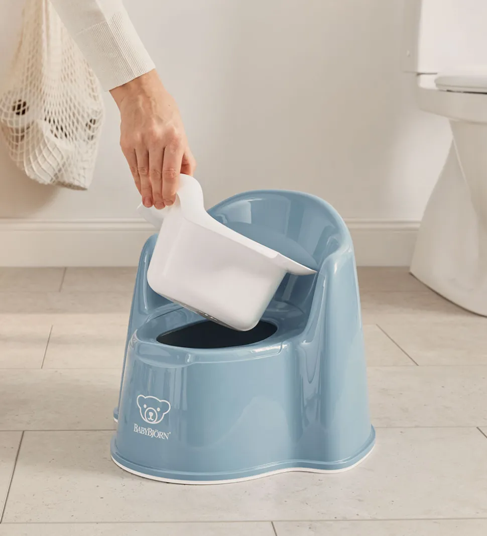 BabyBjörn Pottestol - Gråblå/Hvid