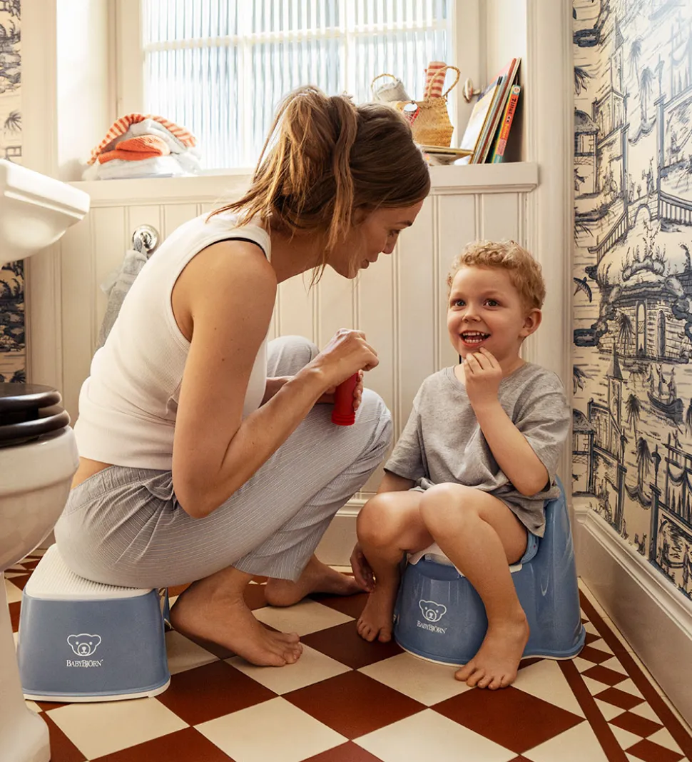 BabyBjörn Pottestol - Gråblå/Hvid