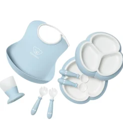 BabyBjörn Spisesæt - 8 Dele - Pastelblå
