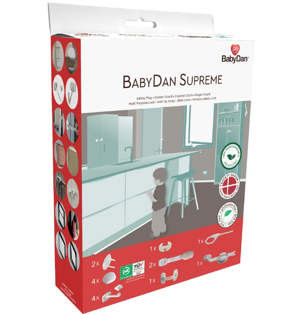 BabyDan Børnesikring - Supreme - 16 dele - Hvid