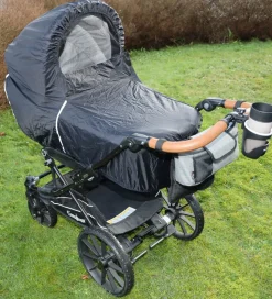 BabyDan Regnslag Til Barnevogn - LED - Sort