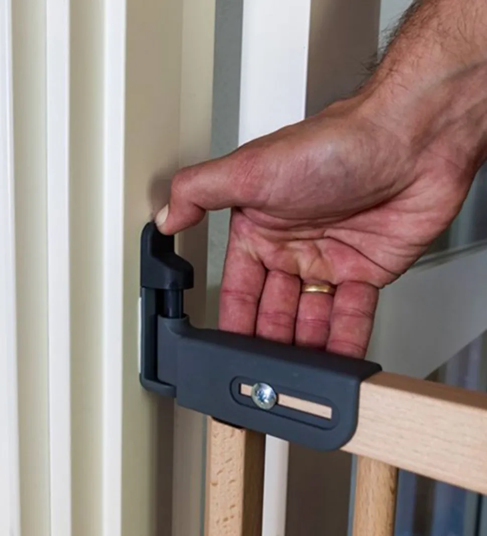 BabyDan Sikkerhedsgitter - Flexi Fit Wood Deluxe - Nature