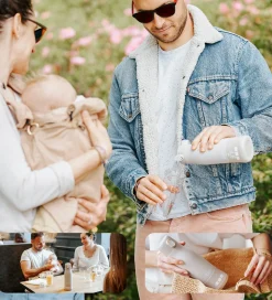 Babymoov Flaskevarmer - Moov & Feed - 340 ml - Mineral Beige