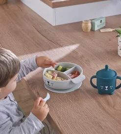 Babymoov Spisesæt - 4 Dele - Learn'isy - Grøn m. Print