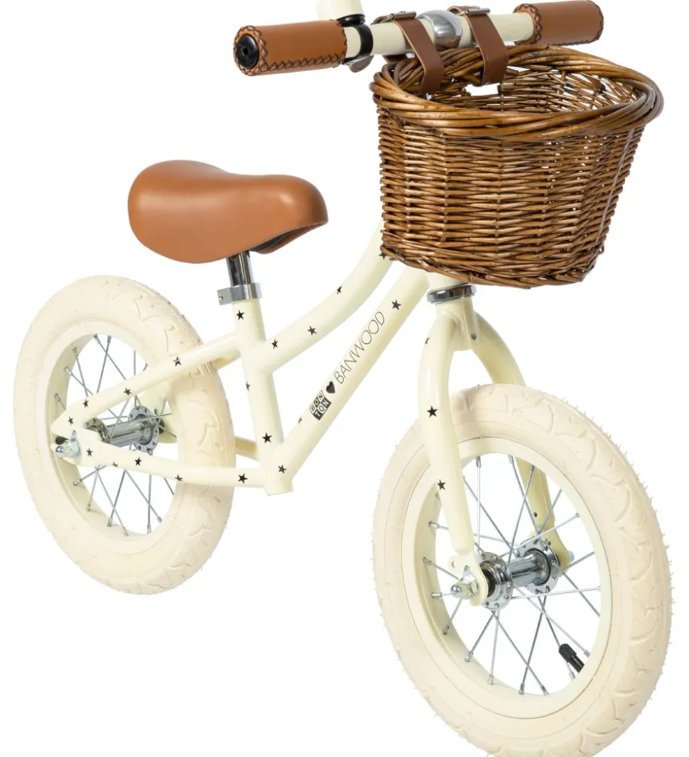 Banwood Løbecykel - First Go! - Creme m. Stjerner