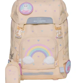 Beckmann Skoletaske - Classic - Heart - Gul