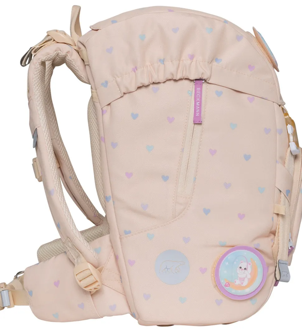 Beckmann Skoletaske - Classic - Heart - Gul