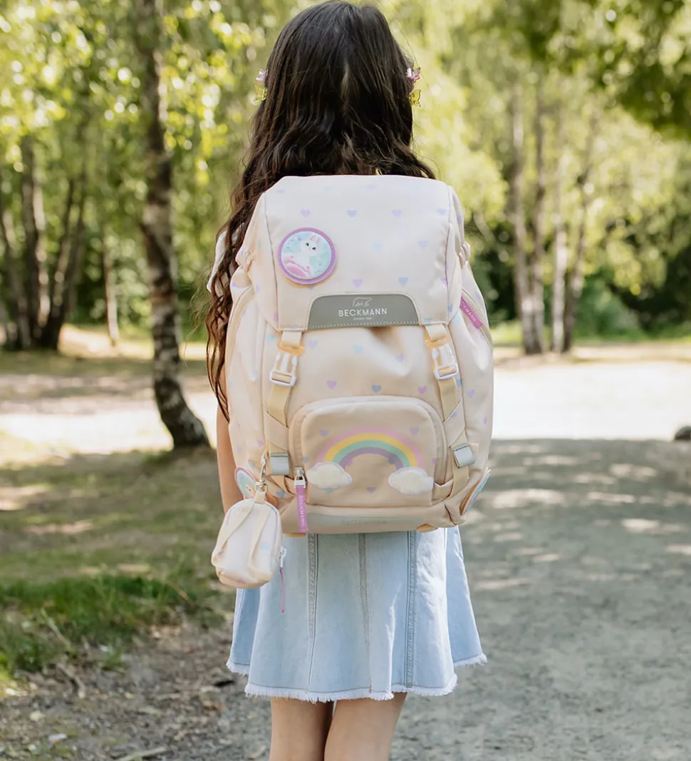 Beckmann Skoletaske - Classic - Heart - Gul