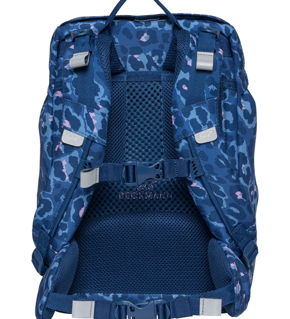 Beckmann Skoletaske - Classic - Cheetah - Mørkeblå