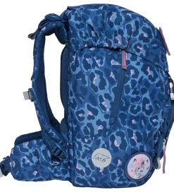 Beckmann Skoletaske - Classic - Cheetah - Mørkeblå