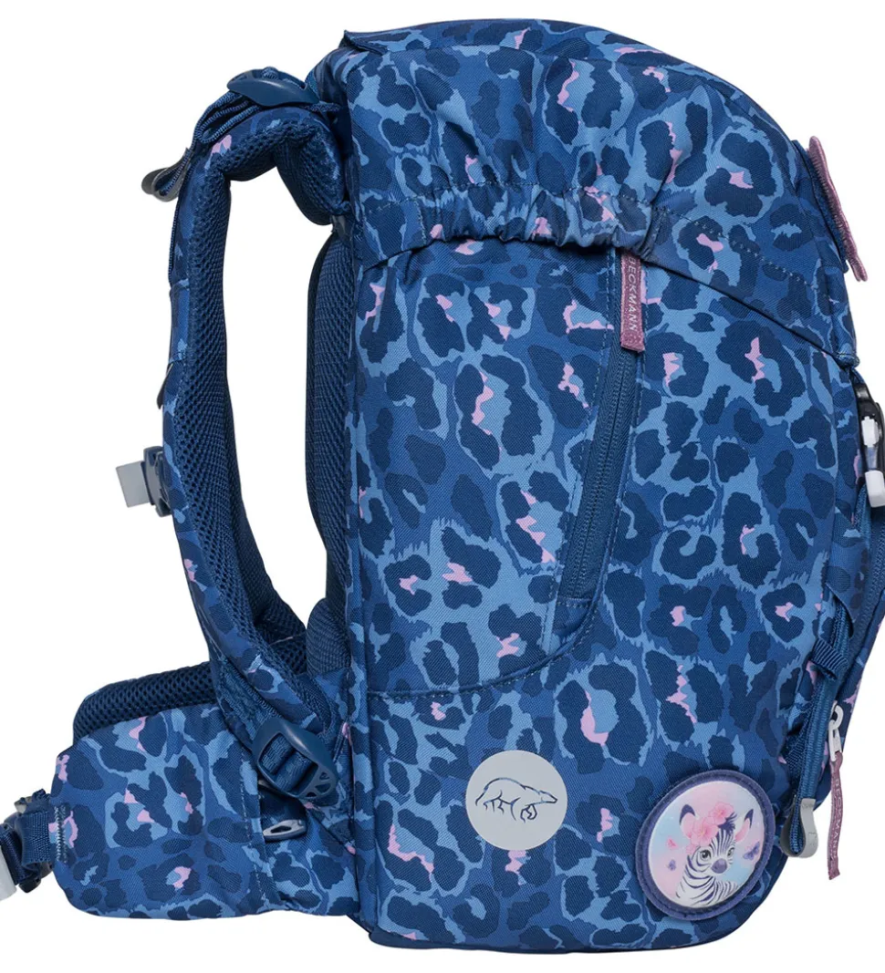 Beckmann Skoletaske - Classic - Cheetah - Mørkeblå