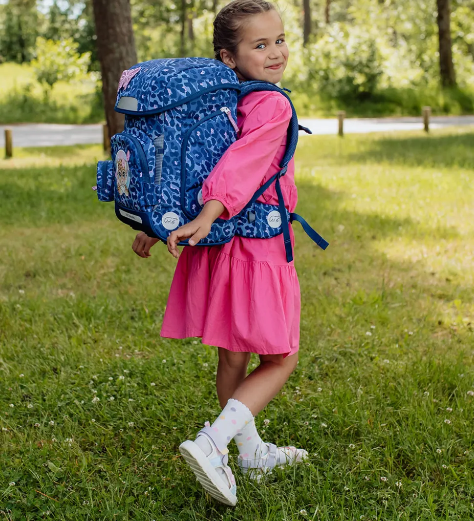 Beckmann Skoletaske - Classic - Cheetah - Mørkeblå