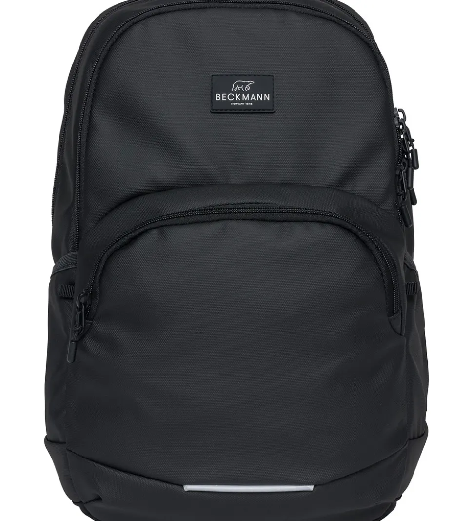 Beckmann Skoletaske - Sport Junior - Black Coated - Sort